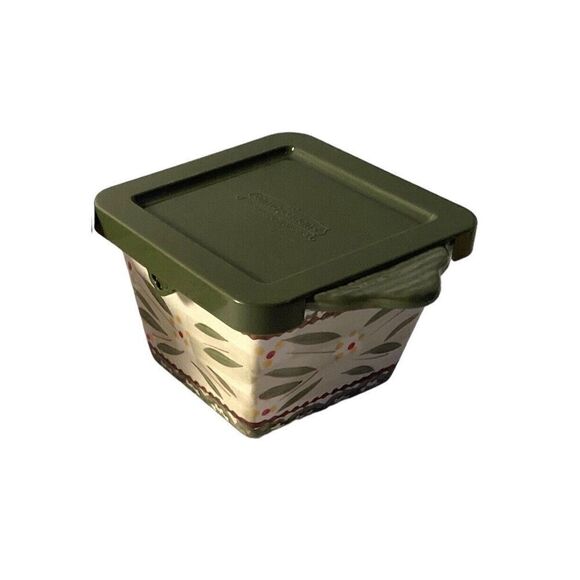 Temptations Old World Green 10 oz Ramekins Set of 2 with Lids 3 3/4" - Picture 7 of 9